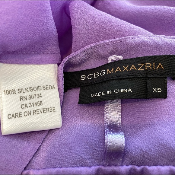 BCBG PURPLE RUFFLE HALTER TOP SIZE XS - Picture 11 of 14